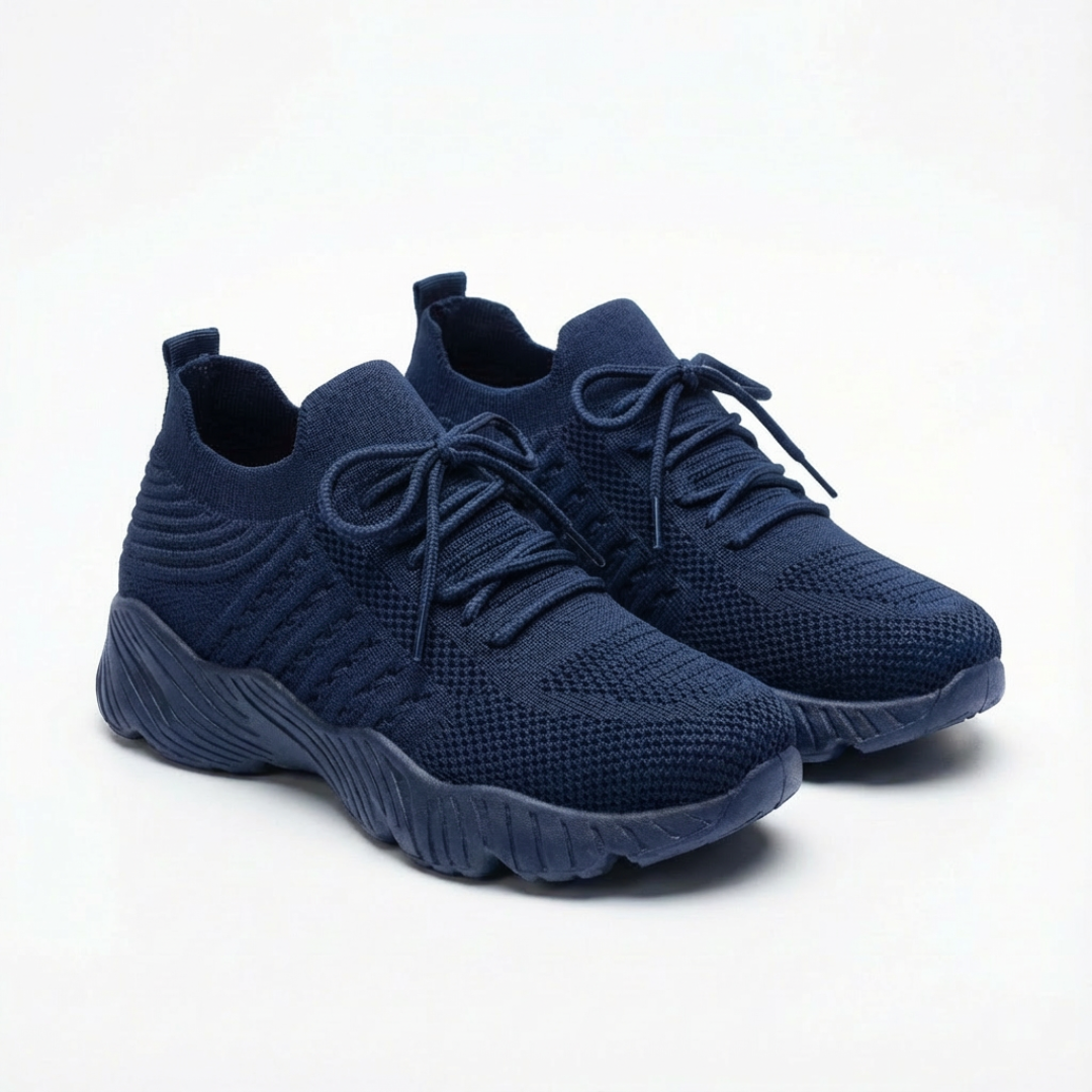 Maia | Zapatillas Running Mujer Knit Cordones Suela Gruesa Cuello Tipo Calcetín