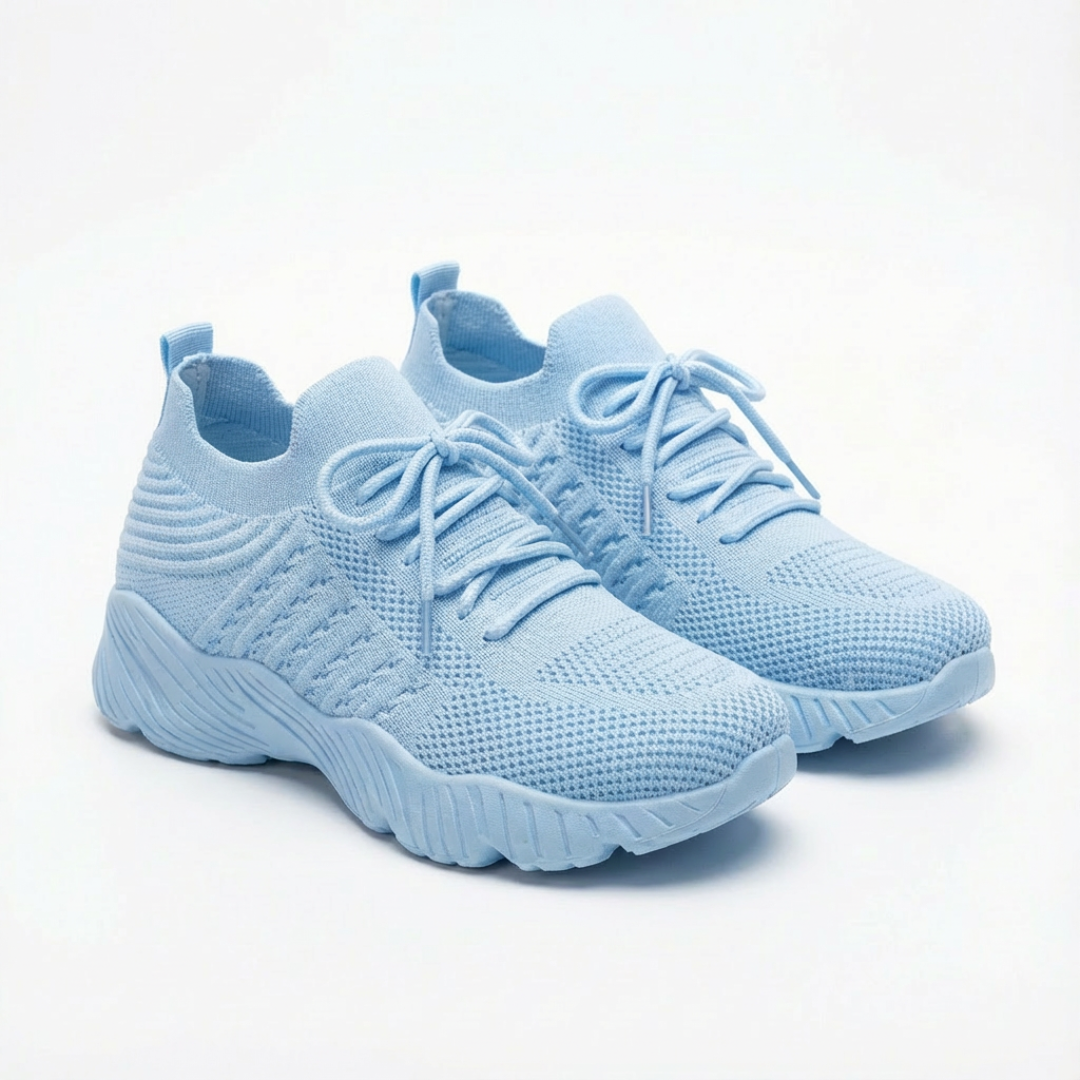 Maia | Zapatillas Running Mujer Knit Cordones Suela Gruesa Cuello Tipo Calcetín