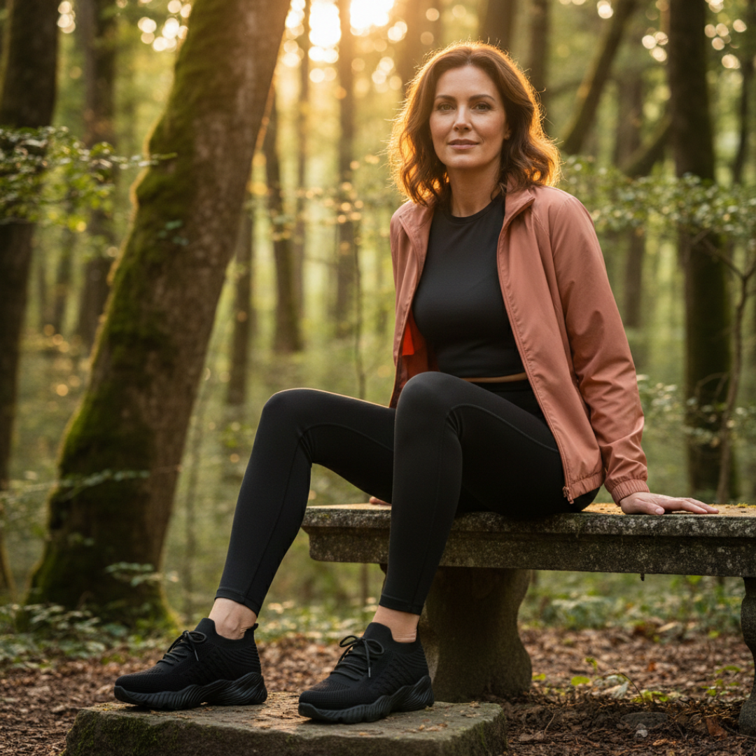 Maia | Zapatillas Running Mujer Knit Cordones Suela Gruesa Cuello Tipo Calcetín