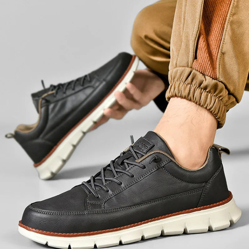 Adrián | Zapatillas de Cuero Casual Hombre Suela Flexible