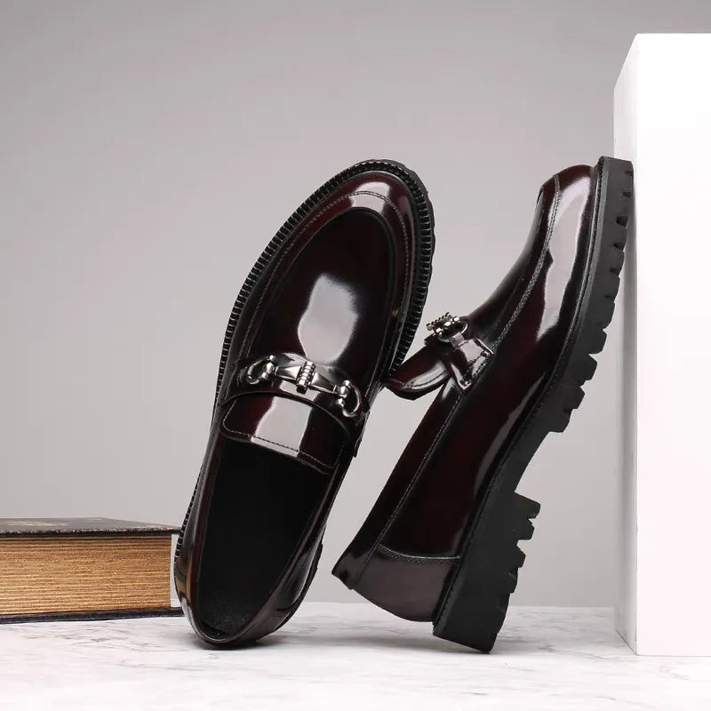 Andrés | Mocasines de Cuero con Hebilla Hombre Suela Track