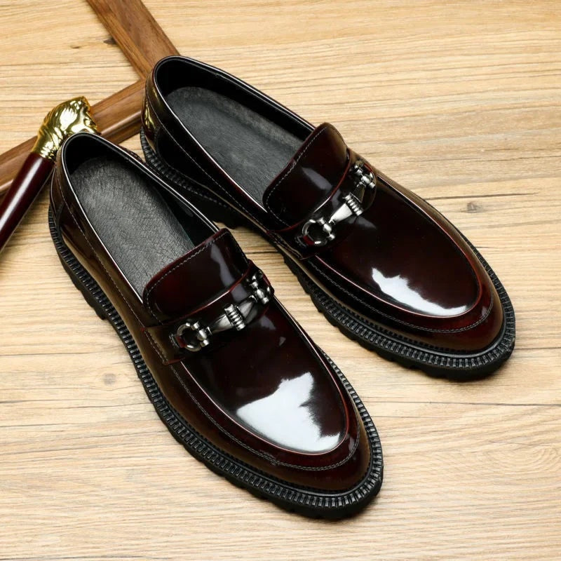 Andrés | Mocasines de Cuero con Hebilla Hombre Suela Track