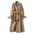 Ariadna | Trench Coat Largo Mujer Cinturón Forro Cuadros