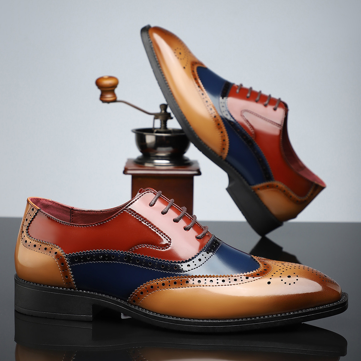 Arnau | Zapatos Brogue de Cuero Hombre Blucher Wingtip