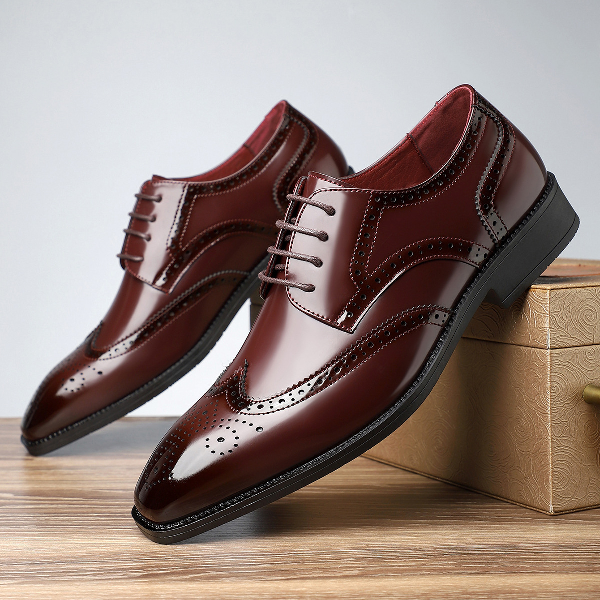 Arnau | Zapatos Brogue de Cuero Hombre Blucher Wingtip