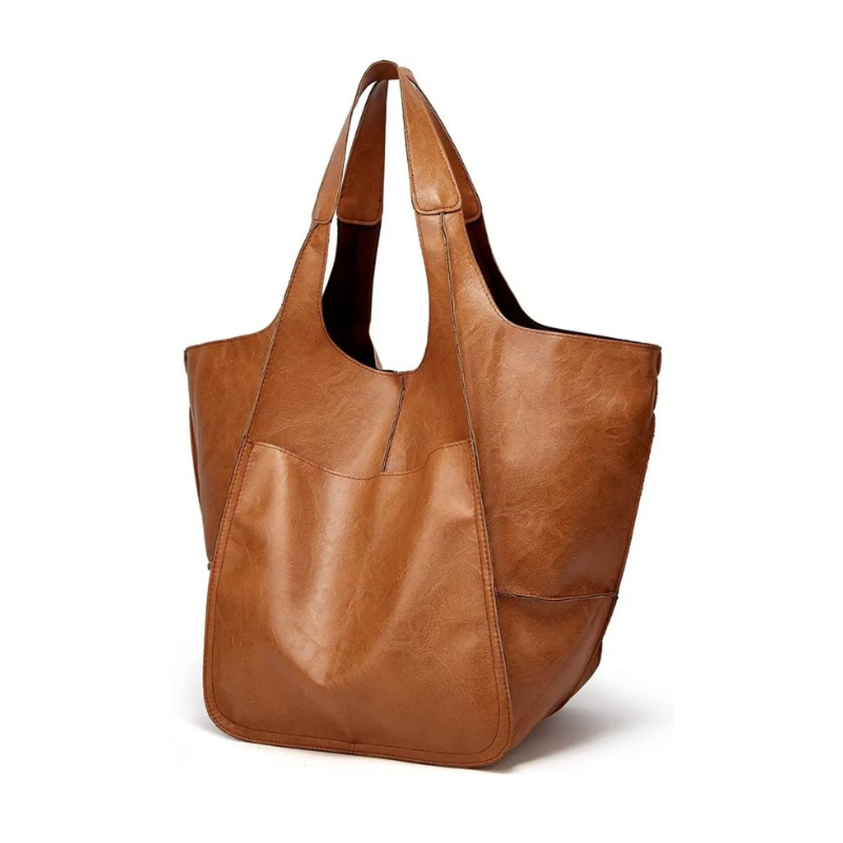 Berta | Tote Bag de Cuero Grande Mujer Bolsillos Exteriores