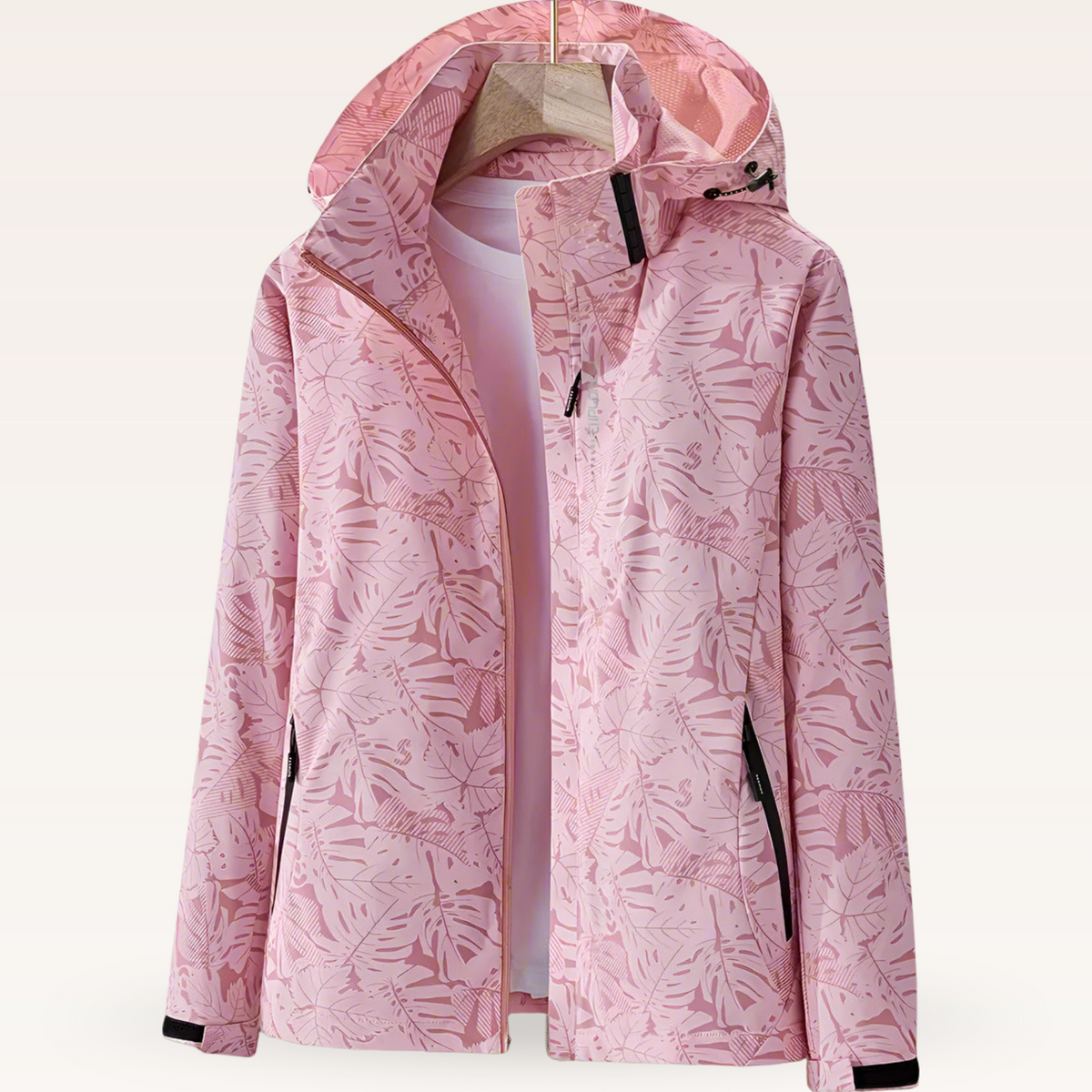 Daría | Chaqueta Cortavientos Estampada con Capucha Mujer Cremallera