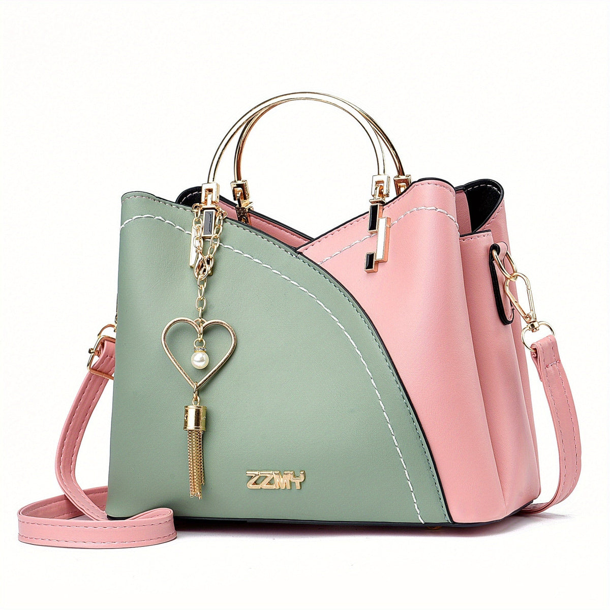 Elena | Bolso de Mano Mujer Asa Superior Dorada