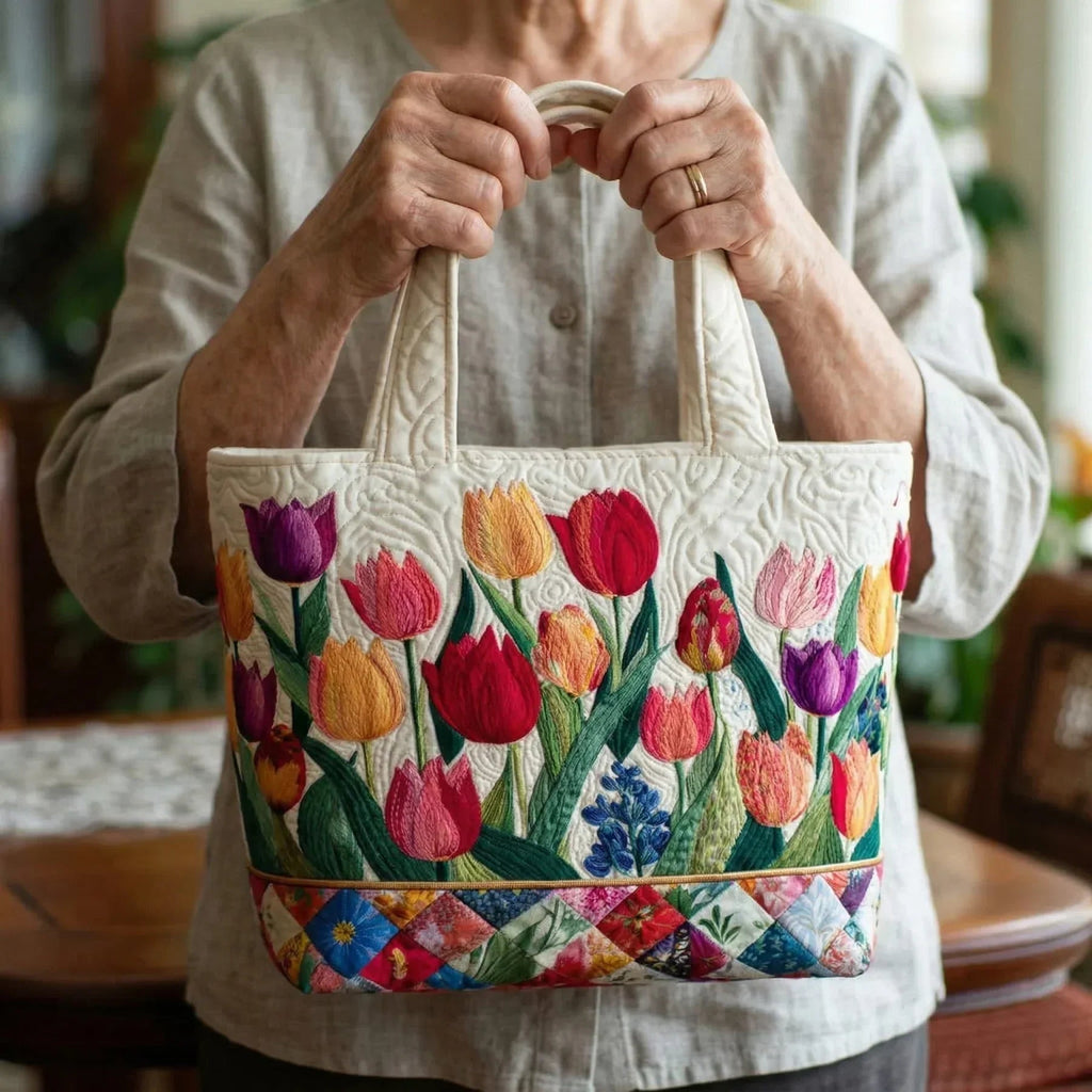 Encarnación | Bolso Tote Acolchado Artesanal Mujer Estampado Único