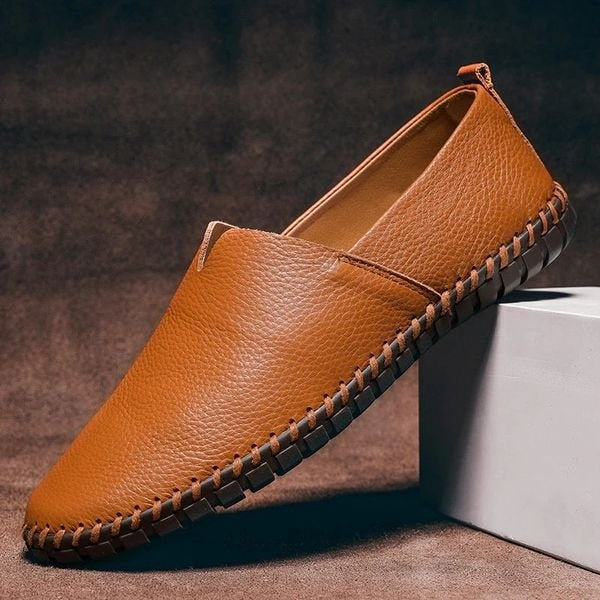 Ernesto | Sneakers de Cuero Slip-On Hombre Costuras Artesanales