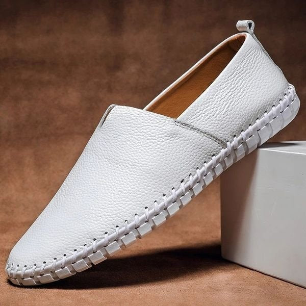 Ernesto | Sneakers de Cuero Slip-On Hombre Costuras Artesanales