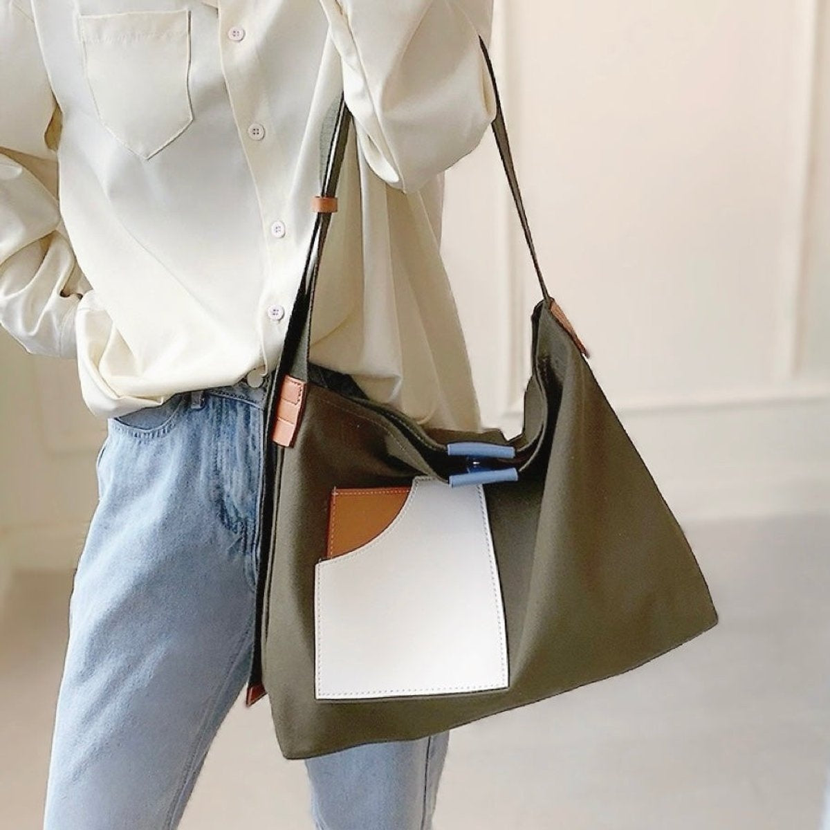 Lola | Tote Bag de Lona Mujer Bolso Saco Bandolera
