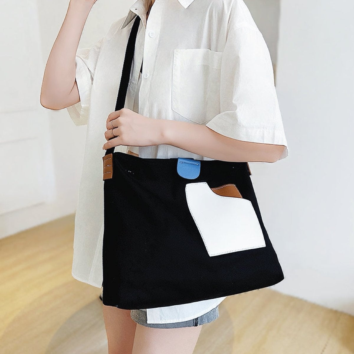 Lola | Tote Bag de Lona Mujer Bolso Saco Bandolera
