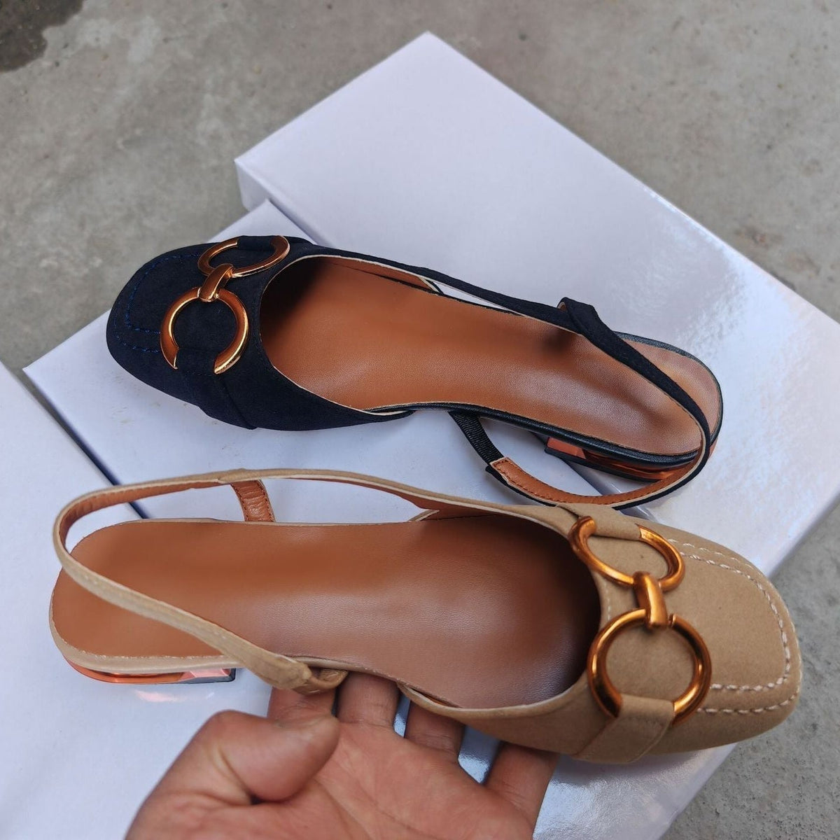 Macarena | Sandalias Planas Slingback Mujer Hebilla