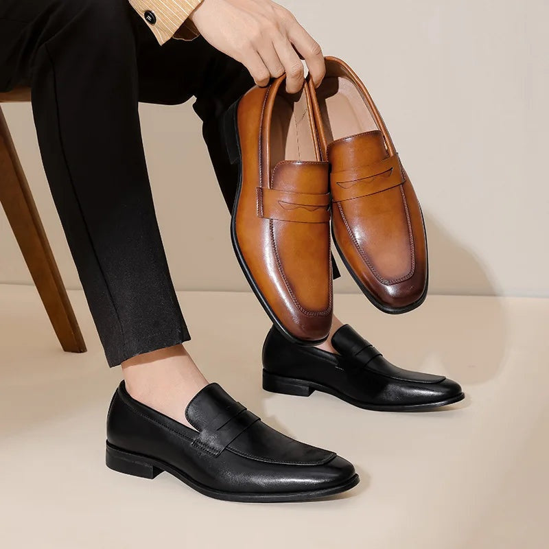 Manuel | Mocasines de Cuero Hombre Correa Penny
