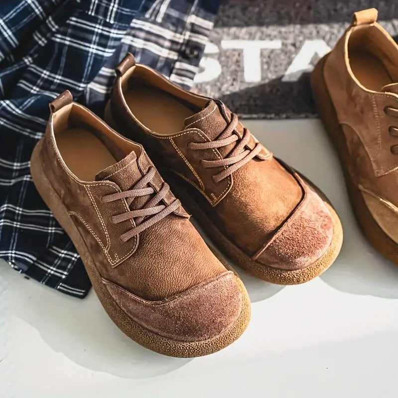 Marcos | Zapatos Derby de Ante Hombre Cordones Suela Gruesa