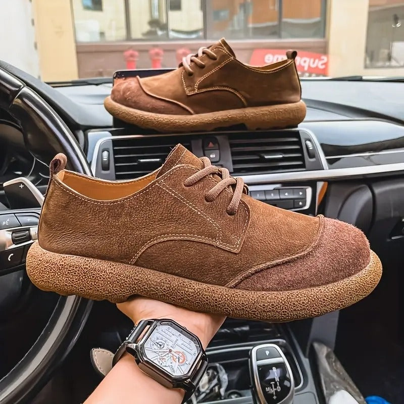 Marcos | Zapatos Derby de Ante Hombre Cordones Suela Gruesa