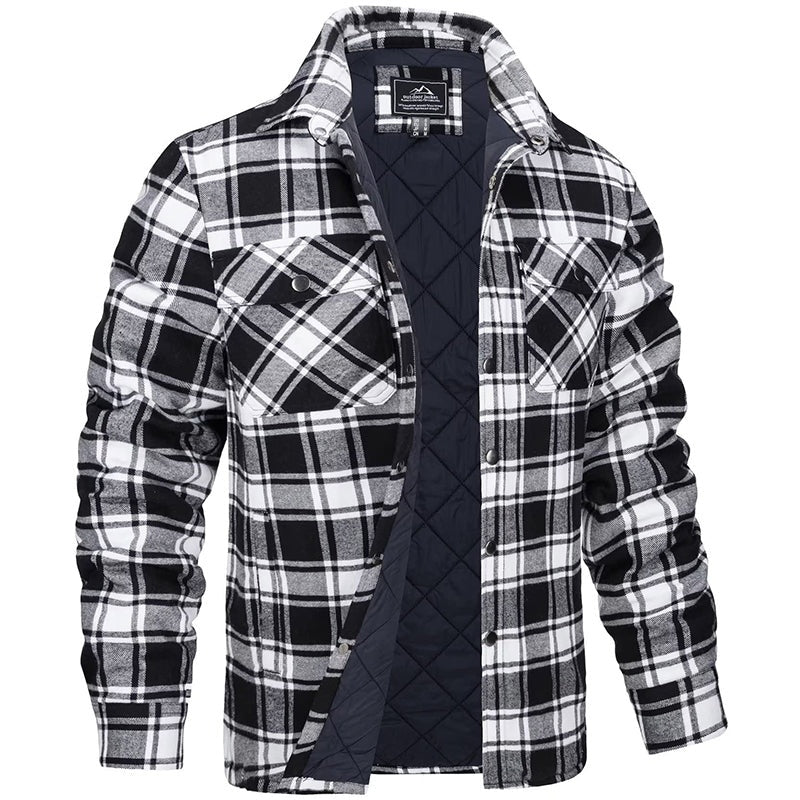 Mikel | Camisa Chaqueta de Franela Acolchada Hombre Cuadros