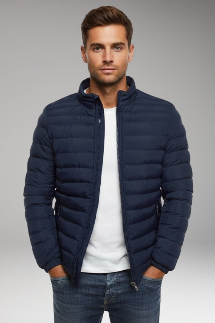 Nicolás | Chaqueta Acolchada Bomber Hombre Cuello Alto Cremallera