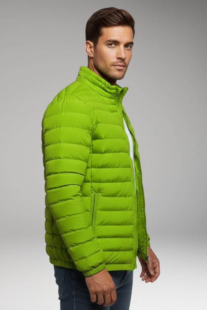 Nicolás | Chaqueta Acolchada Bomber Hombre Cuello Alto Cremallera
