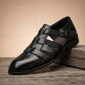 Esteban | Sandalias de Pescador de Cuero Hombre Punta Cerrada Hebilla