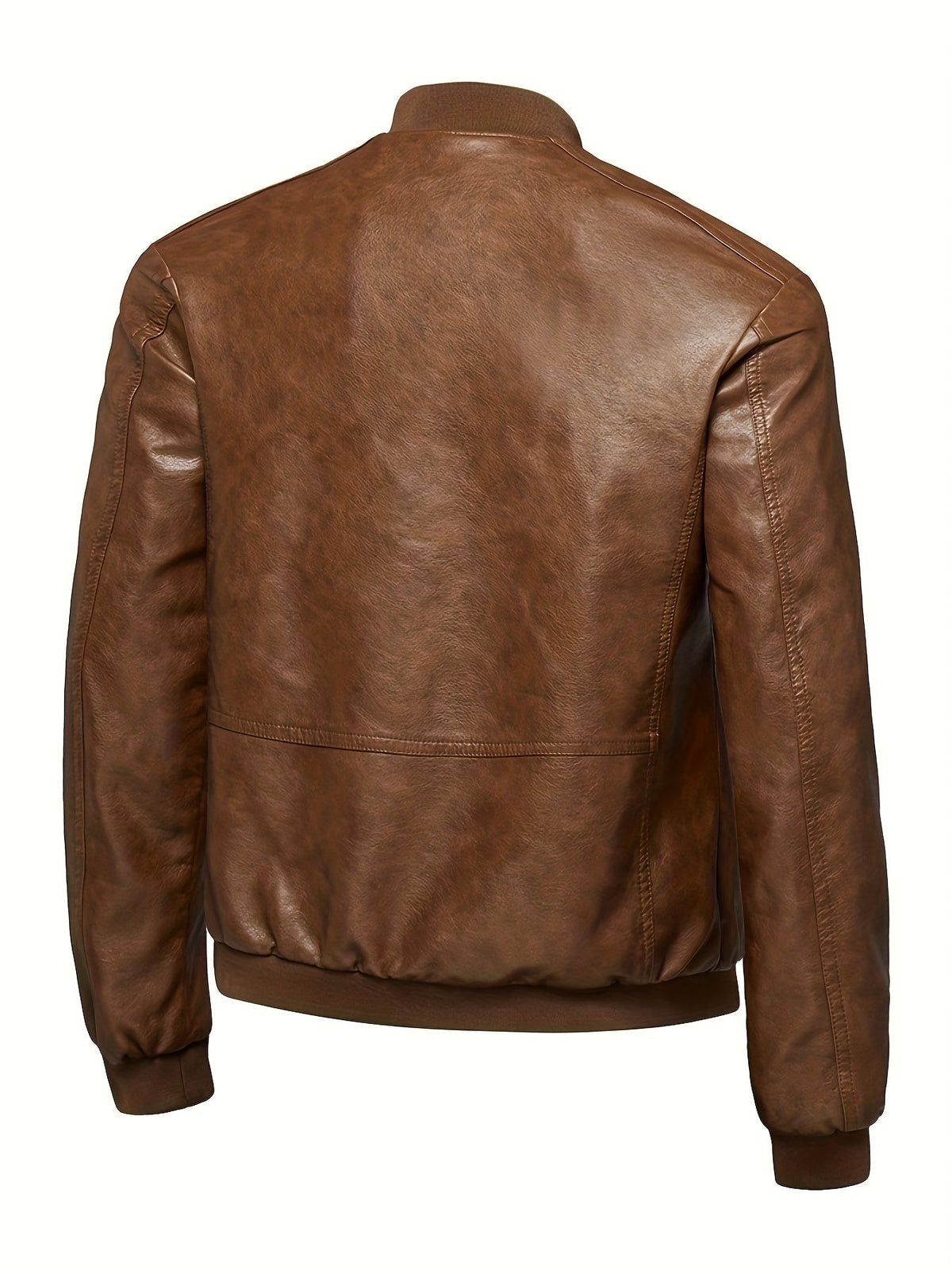 Sergio | Cazadora Bomber de Cuero PU Hombre Cremallera