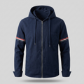 Sergio | Chaqueta con Capucha de Lino Hombre Cremallera Completa