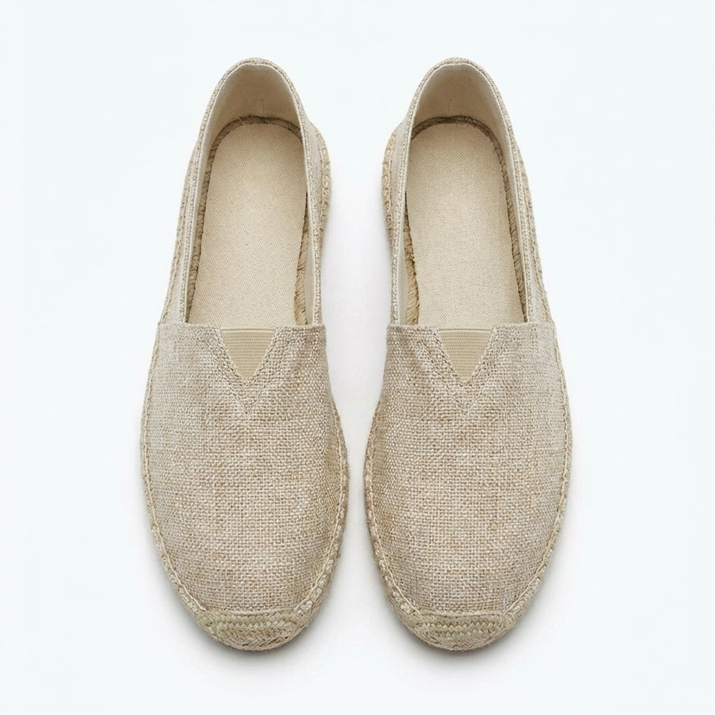 Sergio | Espadrillas de Lino Sin Cordones Hombre Suela Yute